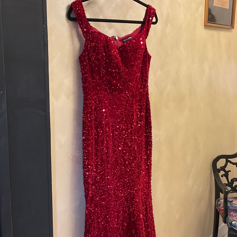 Fashion Nova Dazzling Red Sequin Dress